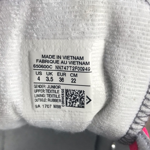 NWT Converse Side Zip HI Silver W AUTHENTIC - Picture 6 of 8